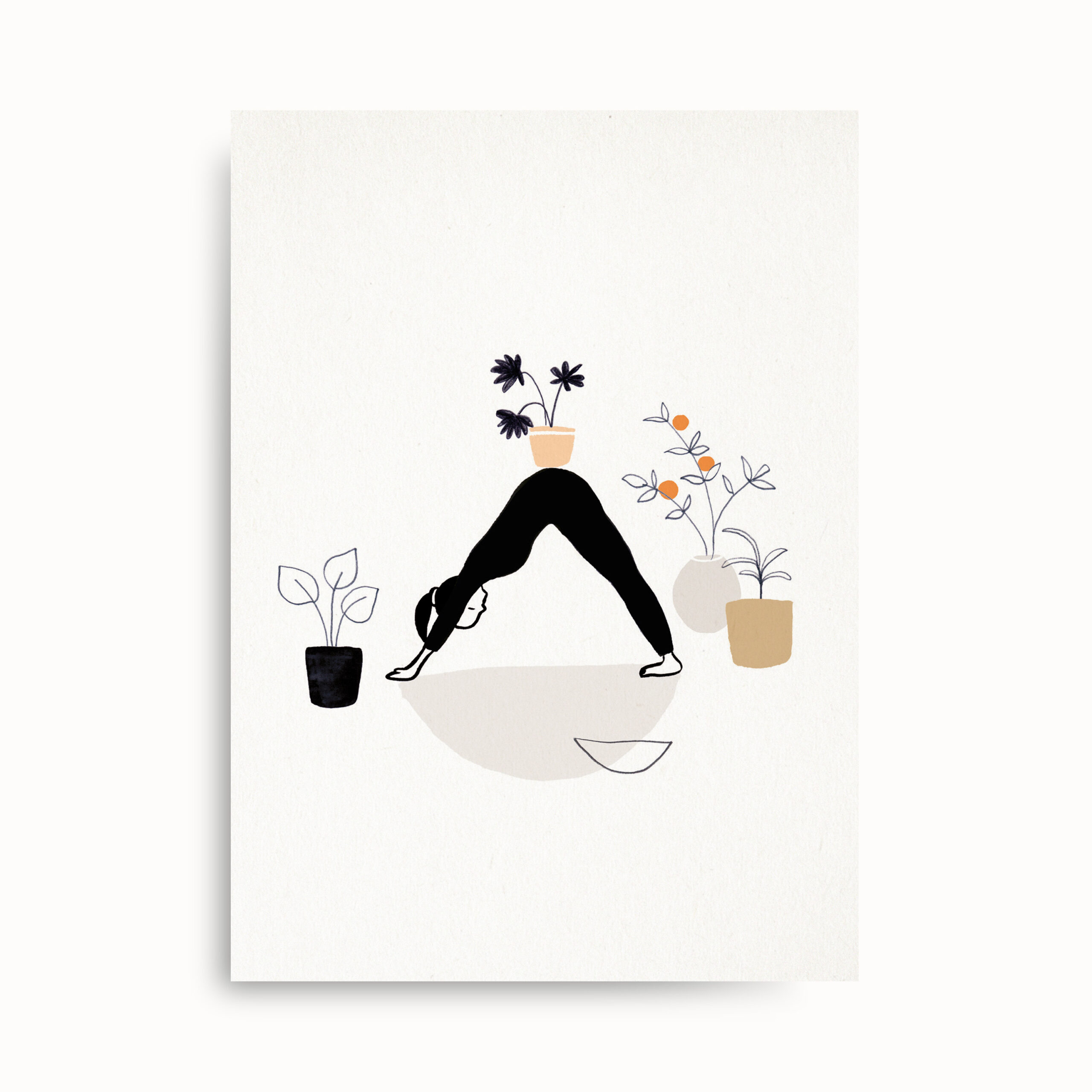 YogaDowndog-Postkarte-Illustration-FarinaKuklinski