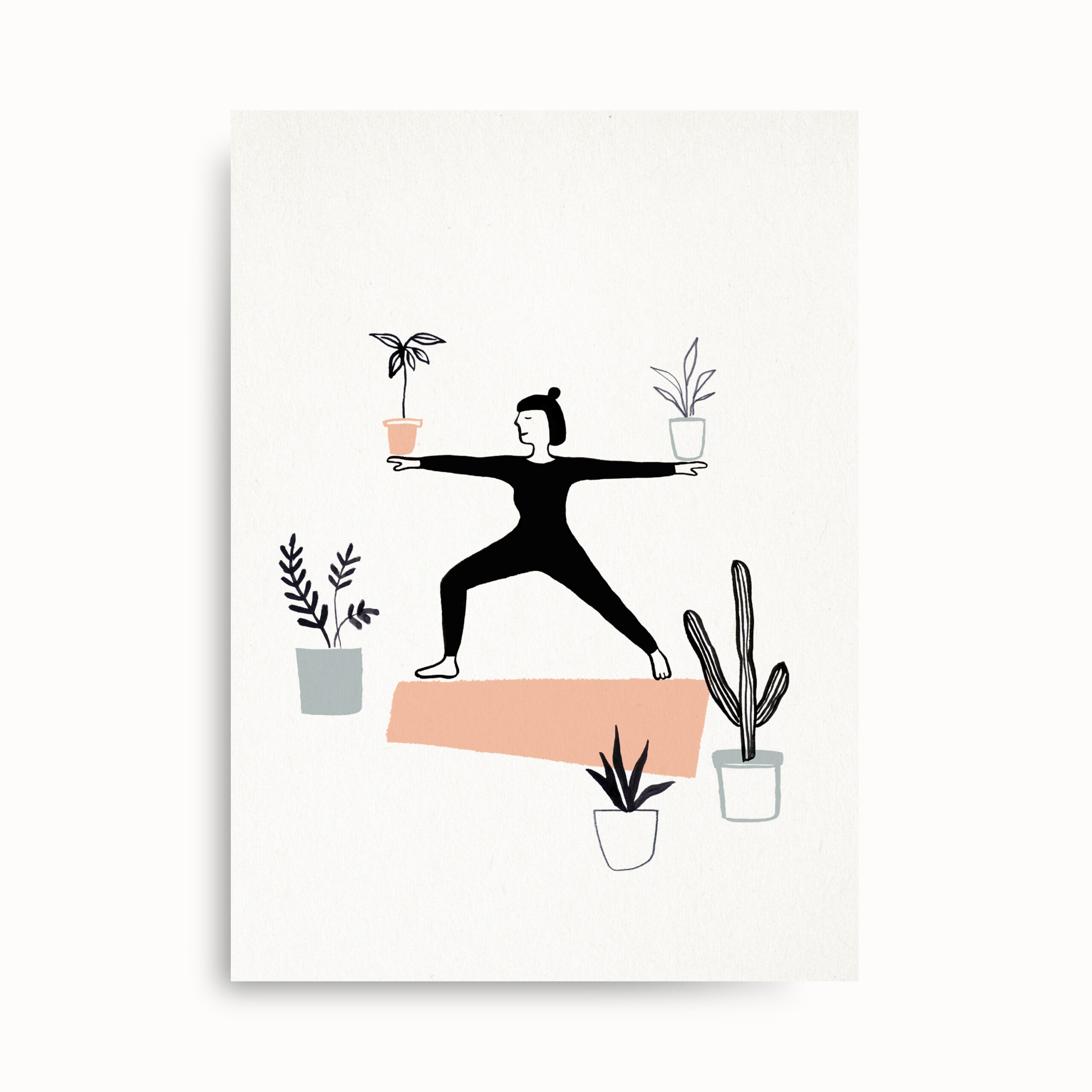 YogaWarrior-Postkarte-Illustration-FarinaKuklinski